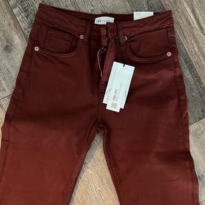 NWT dark red Zara jeans